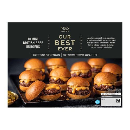 M&S Collection 10 Mini Beef Burgers