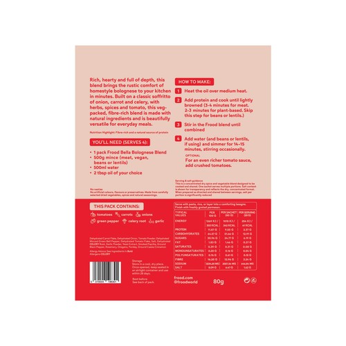 Frood Bella Bolognese Blend