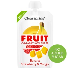 Clearspring Organic FRUIT Puree - Banana, Blueberry & Strawberry