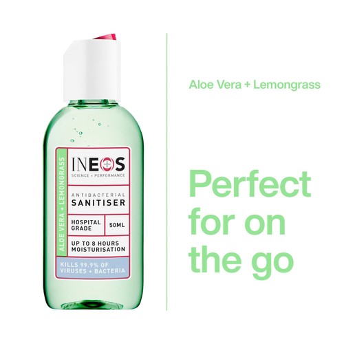 INEOS Anti Viral & Anti Bacterial Hand Sanitiser Gel Aloe & Lemongrass