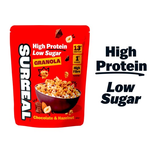 Surreal High Protein Low Sugar Chocolate Hazelnut Granola