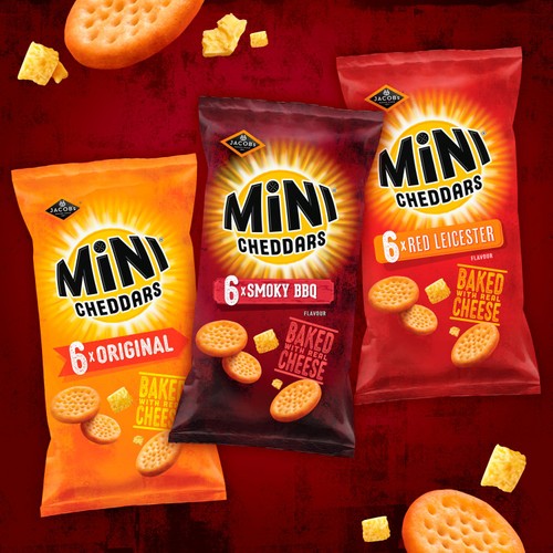 Jacob's Mini Cheddars Smoky BBQ Multipack Baked Snacks