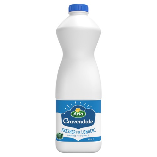 Cravendale Filtered Fresh Whole Milk 1L Fresher for Longer