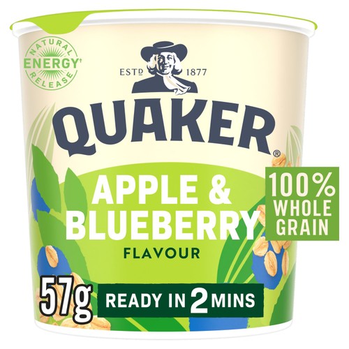 Quaker Oat So Simple Apple & Blueberry Porridge Cereal Pot