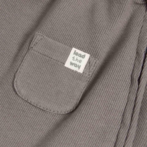 M&S Collection Girls, Cotton Striped & Plain Sleepsuits, Newborn Mid Grey