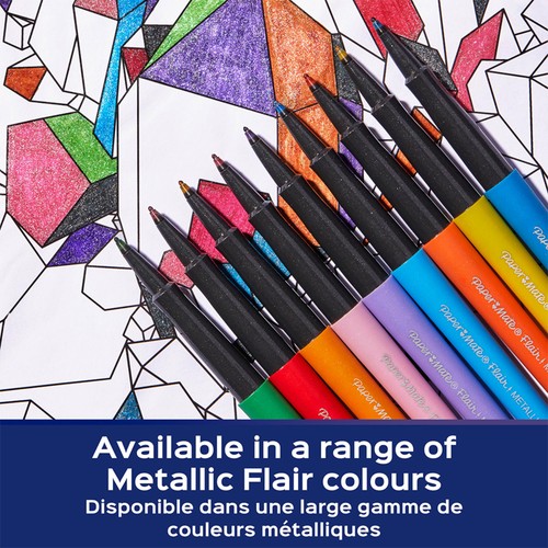 Paper Mate Flair 0.7mm Metallic Felt Tip Pens