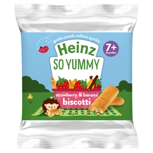 Heinz Strawberry & Banana Biscotti Baby Food Snacks 7+ Months