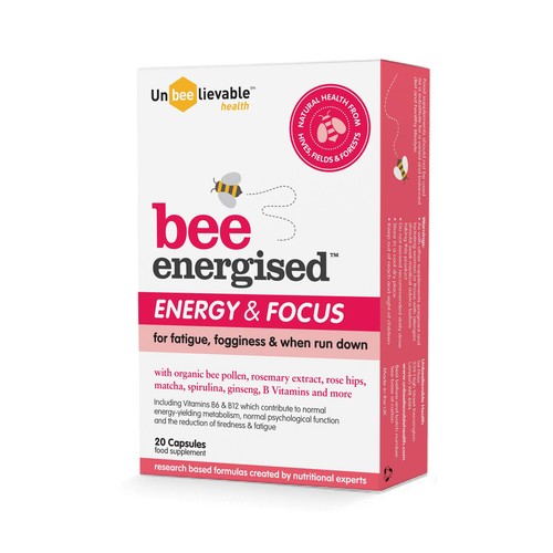 Unbeelievable Health Bee Energised Energy & Focus Supplement Capsules 