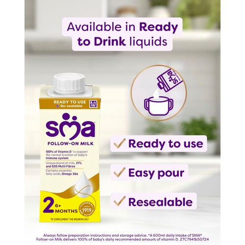 SMA Stage 2 Follow-on Baby Milk Formula Powder From 6-12 Months 800g