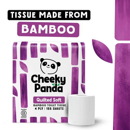 Cheeky Panda Quilted Soft Bamboo Toilet Paper
