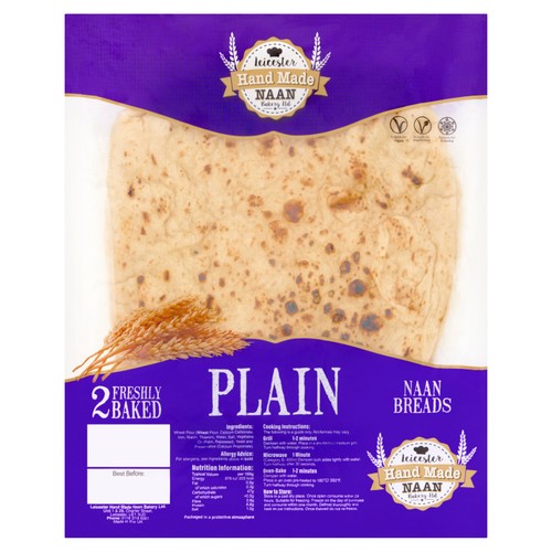 Leicester Handmade Bakery Plain Naan Breads