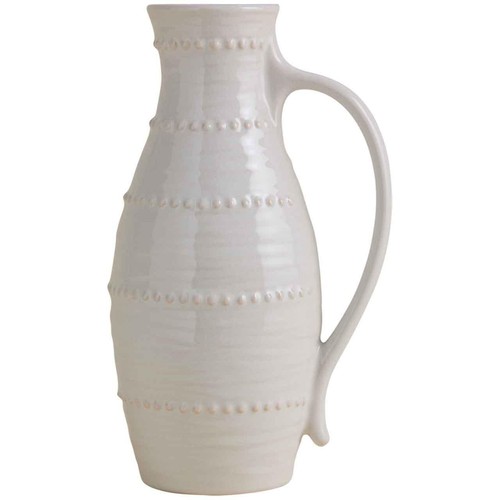 M&S Shaped Bobble Ceramic Jug, Soft White