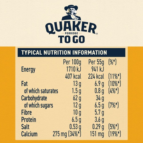 Quaker Porridge To Go Golden Syrup Breakfast Bars