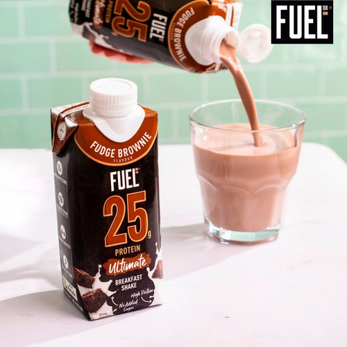 FUEL10K Fudge Brownie 25g High Protein Breakfast Shake Drink
