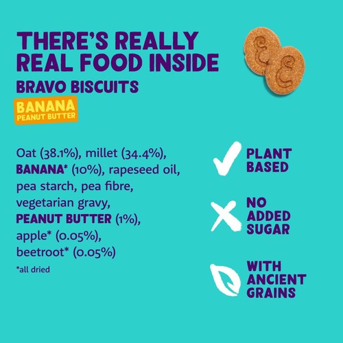 Edgard & Cooper Dog Treats Biscuits Plant Based Banana & Peanut Butter