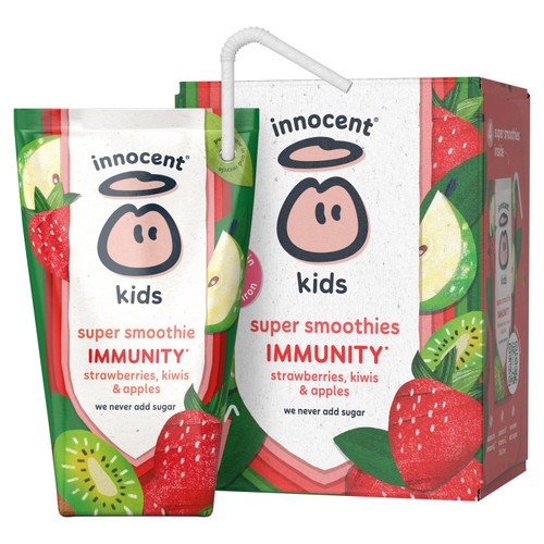 Innocent Kids Strawberries, Kiwis & Apples Super Smoothies with vitamins