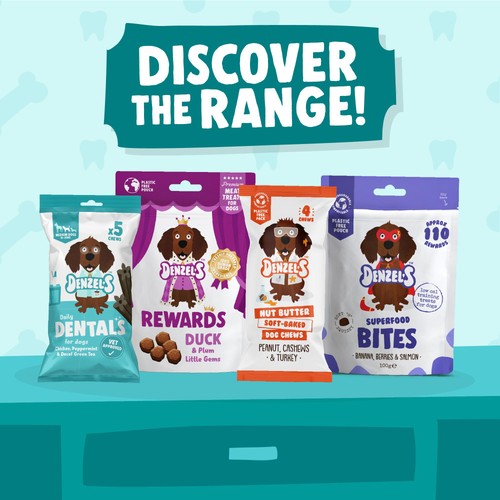 Denzel's Daily Dental Medium Dogs Chicken, Peppermint & Decaf Green Tea