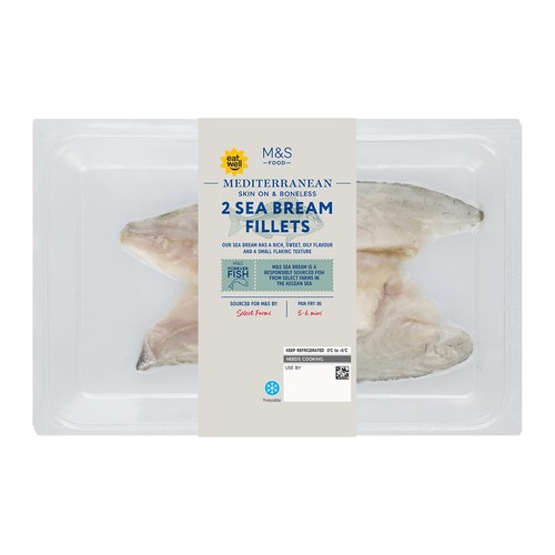 M&S 2 Mediterranean Sea Bream Fillets