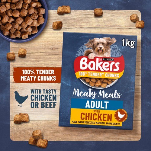 Bakers Meaty Meals Chicken Dry Dog Food 