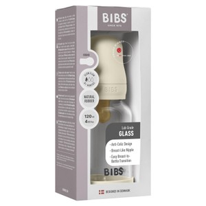 BIBS Glass Baby Bottle Slow Flow 120ml 0m+