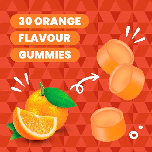 Haliborange Adult Multivitamin Energy & Immune Support Orange Gummies 