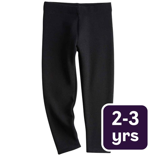 M&S Fleece Lined Leggings, 2-3 Years, Black