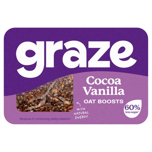 Graze Cocoa Vanilla Oat Boosts Flapjack Snack