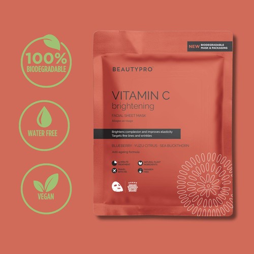 BEAUTYPRO Vitamin C Brightening Facial Sheet Mask
