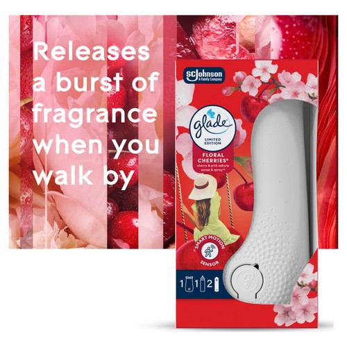 Glade Sense & Spray Holder & Refill, Floral Cherries