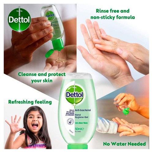 Dettol Antibacterial Hand Sanitiser Aloe Vera Gel