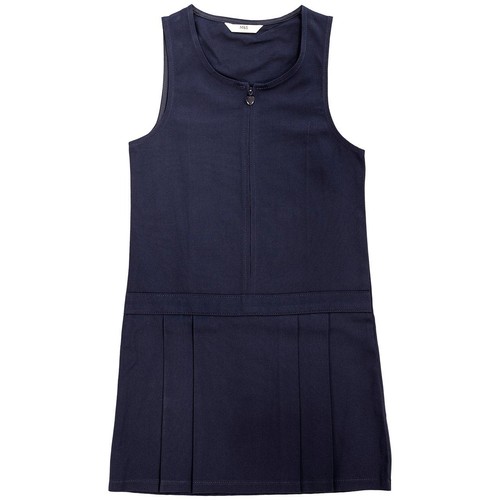 M&S Pleated Pinafore, 9-10 Years, Navy