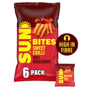 SUN Bites Sun Ripened Sweet Chilli Multipack Snacks Crisps 6x25g