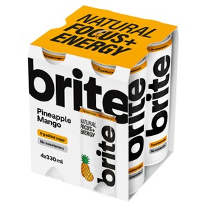 Brite Natural Focus Energy Pineapple Mango Multipack