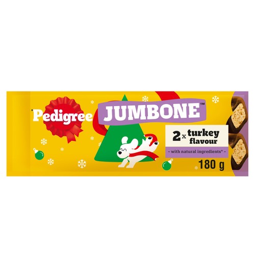 Pedigree Christmas Jumbone Medium Dog Treats with Turkey Flavour