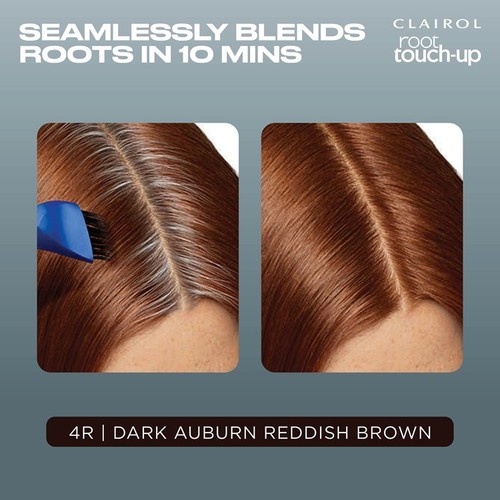 Clairol Root Touch-Up Permanent Hair Dye 4R Dark Auburn, Full Coverage