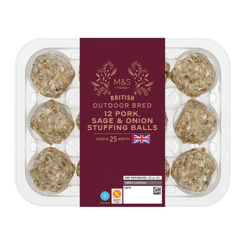 M&S 12 Pork, Sage & Onion Stuffing Balls