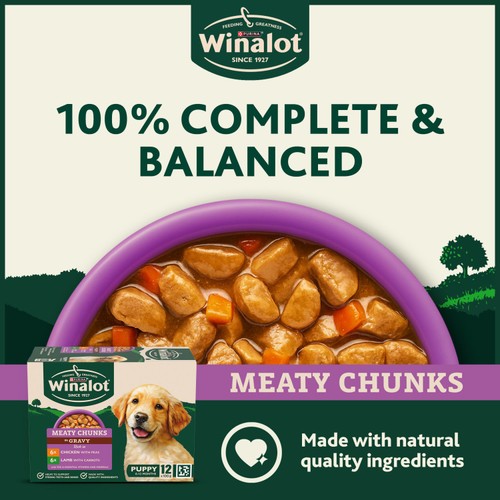Winalot Meaty Chunks Puppy Mixed in Gravy Wet Dog Food 