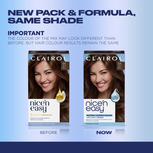 Clairol Nice'n Easy Hair Dye, 5A Medium Ash Brown