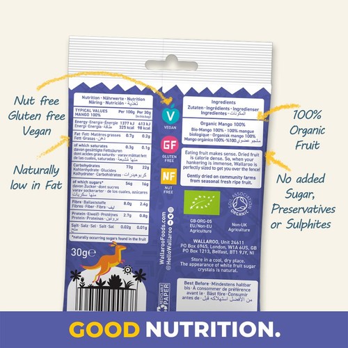 Wallaroo Organic Dried Mango Slices