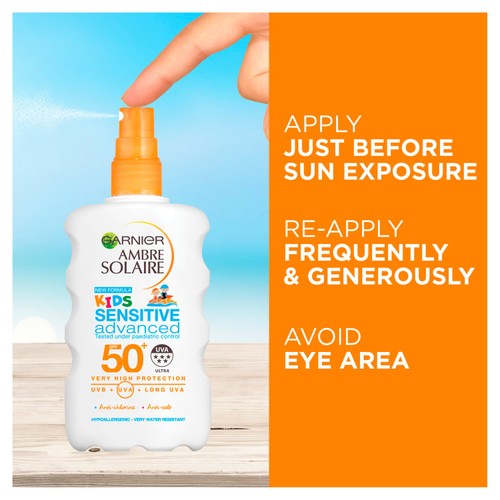 Ambre Solaire Kids Sensitive Sun Cream Spray SPF50+