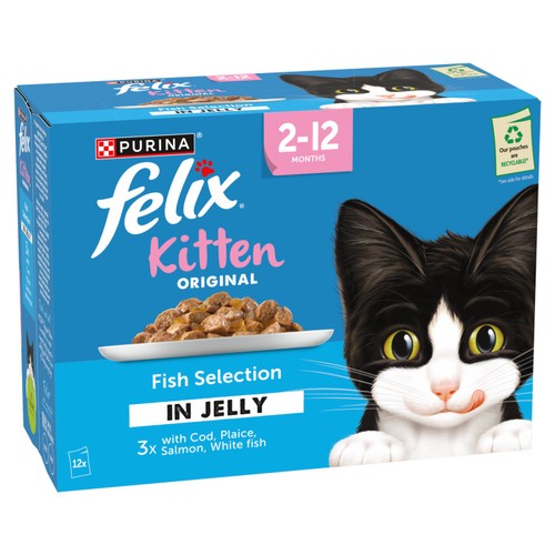 Felix Original Kitten Fish Selection in Jelly Wet Cat Food