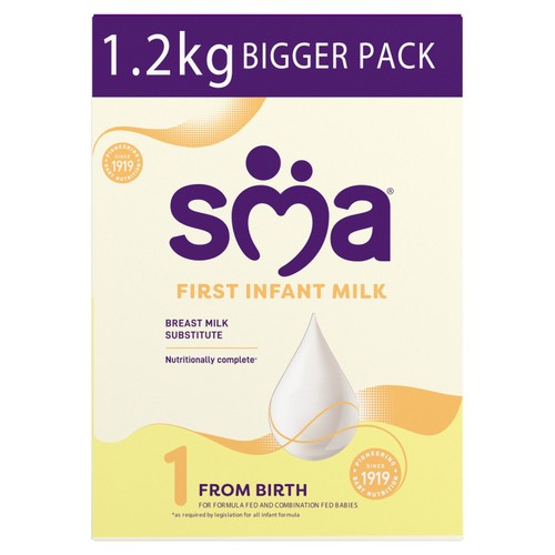 SMA Stage 1 First Infant Baby Milk Formula Powder from birth 1.2kg