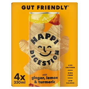 HAPPI Digest Ginger Turmeric and Lemon 4 Pack