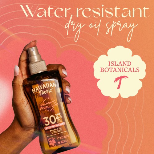 Hawaiian Tropic Glowing Protection SPF 30 Dry Oil Sun Spray