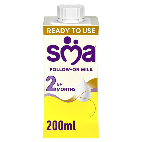 SMA 2 Follow-on Baby Milk Ready Made Liquid Formula 6 Months+ 200ml