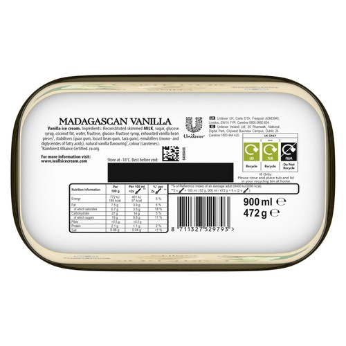 Carte D'Or Madagascan Vanilla Ice Cream Tub