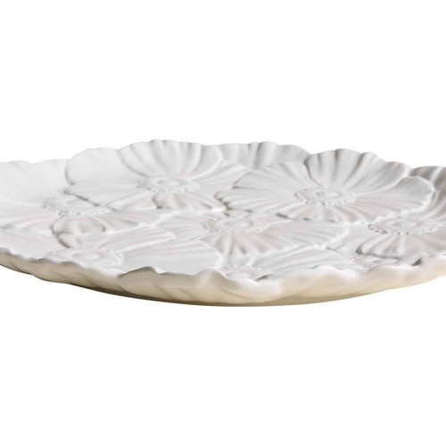 M&S Floral Platter, White