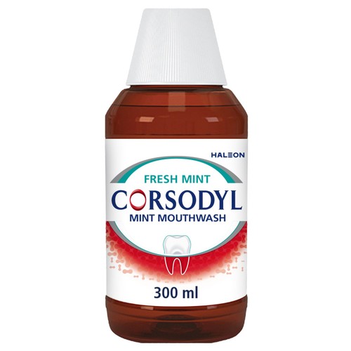 Corsodyl Medicated Antibacterial Mouthwash Fresh Mint, Alcohol Free
