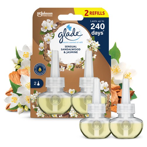 Glade Plug In Twin Refill, Electric Scented Oil, Bali Sandalwood