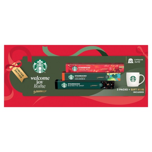 Starbucks by Nespresso Bundle Gift Box 30xCoffee Pods & Gift Mug